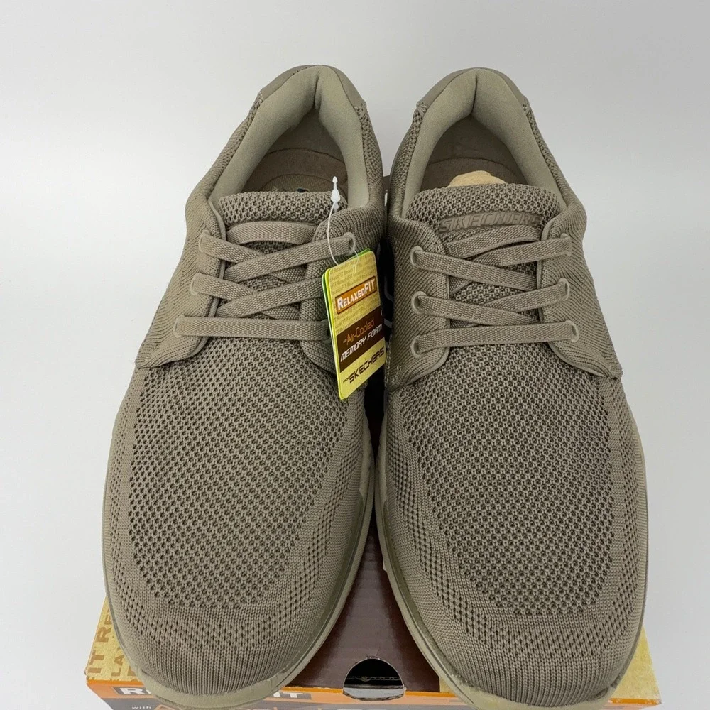 Skechers Expected 2.0 Marino Khaki Mens Memory Foam‎ Shoes Mens 9.5 NIB